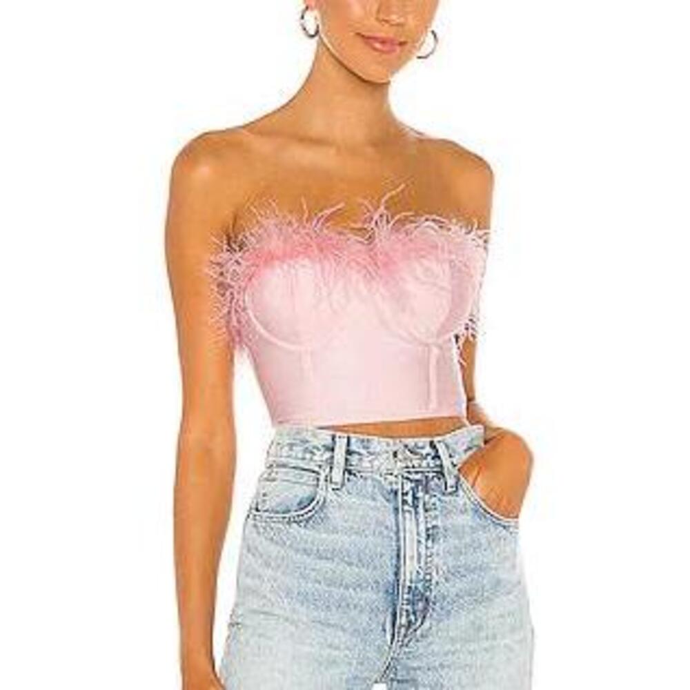 superdown Ramona Bustier Top in Blush in Pink